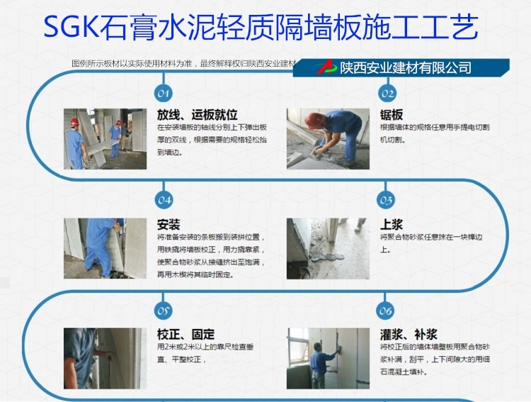 西安空心石膏水泥轻质隔墙板施工工艺 西安空心石膏水泥轻质隔墙板施工工艺
